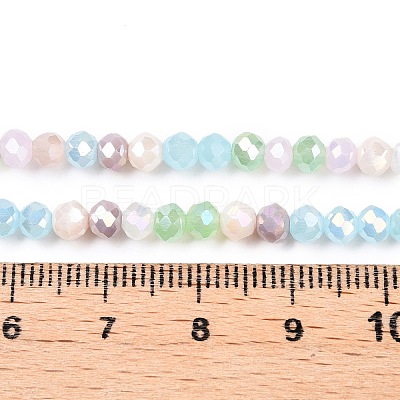 Electroplate Glass Beads Strands X-GLAA-T023-B16-02-1