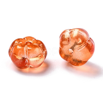 Autumn Theme Transparent Glass Beads X-GLAA-P049-A01-1