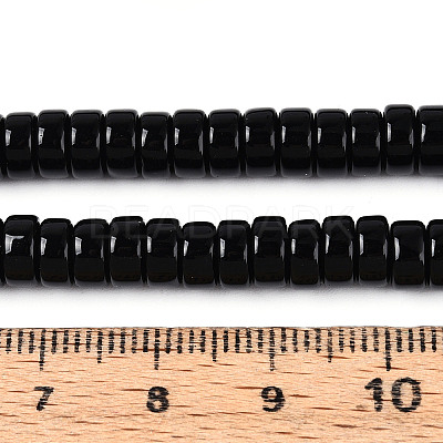 Opaque Solid Color Glass Beads Strands GLAA-N026-3x6mm-11-1