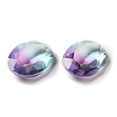 Faceted K9 Glass Rhinestone Cabochons GGLA-B002-03-1