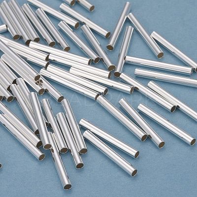 Brass Tube Beads KK-Y003-73G-S-1