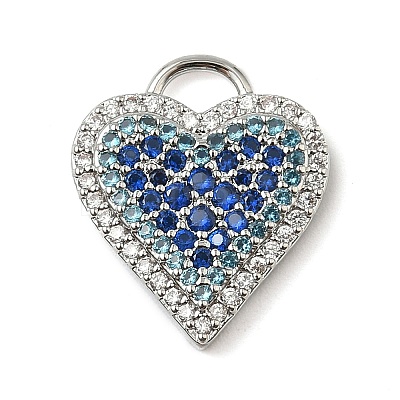Brass Micro Pave Cubic Zirconia Pendants KK-I276-29P-03-1