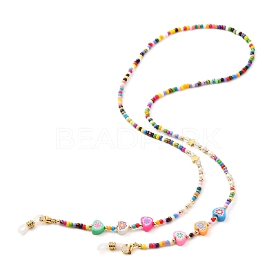 Glass Seed Beads Eyeglasses Chains AJEW-EH00383-1
