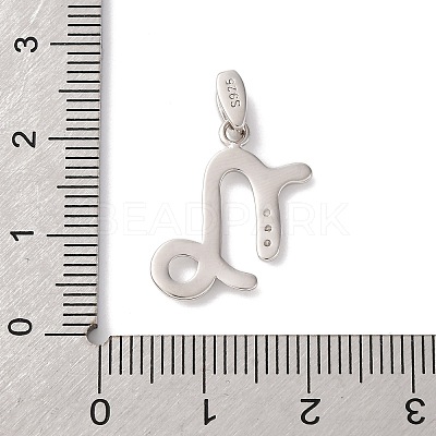 925 Sterling Silver Micro Pave Clear Cubic Zirconia Pendants STER-H117-01P-10-1