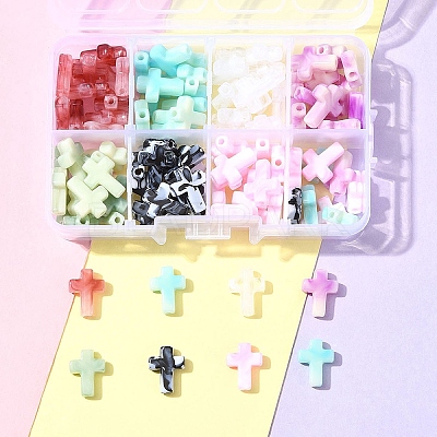 104Pcs 8 Colors Acrylic Imitation Gemstone Beads OACR-FS0001-79-1