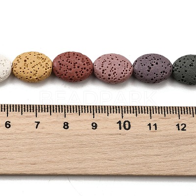 Dyed Natural Lava Rock Beads Strands G-A264-A02-01A-1