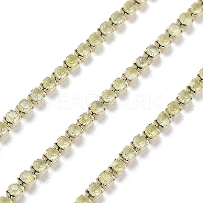 Iron Rhinestone Glass Cup Chain CH-U001-01R-1