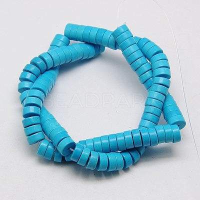 Synthetic Turquoise Beads Strands TURQ-G110-8x4mm-06-1