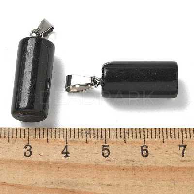 Natural Obsidian Pendants G-B127-17P-07-1