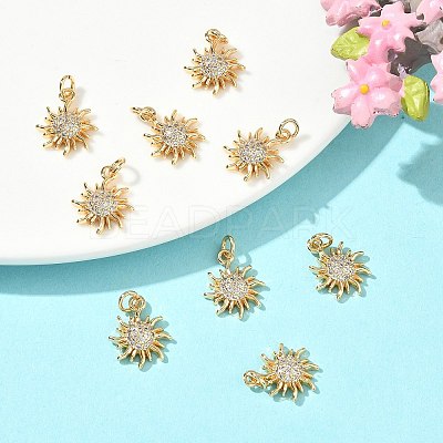SHEGRACE Brass Micro Pave Cubic Zirconia Pendants XGRQ3D584-477G-1