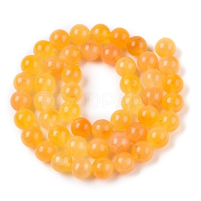 Dyed Natural White Jade Beads Strands G-T138-8mm-210-34-1