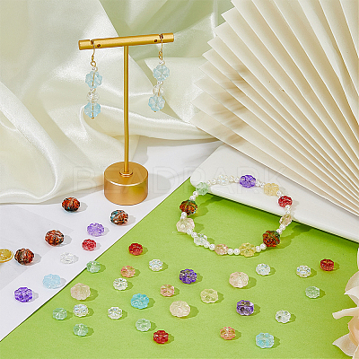 100Pcs 10 Style Transparent Czech Glass Beads GLAA-FH0001-72-1