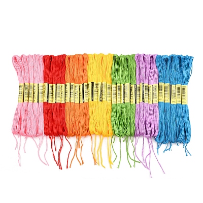 7 Sets 7 Colors Cotton Crochet Threads OCOR-FS0001-02B-1