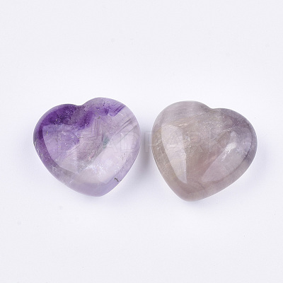 Natural Amethyst Heart Love Stone G-S349-18A-1