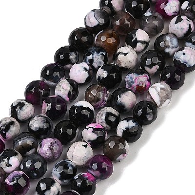 Natural Fire Crackle Agate Beads Strands G-C082-A01-30-1