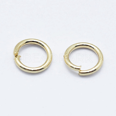 Electroplated Stainless Steel Open Jump Ring STAS-G152-02G-3x0.4-1