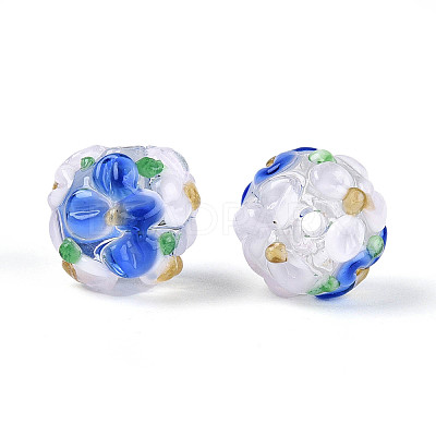Handmade Lampwork Beads Strands LAMP-N021-015A-16-1