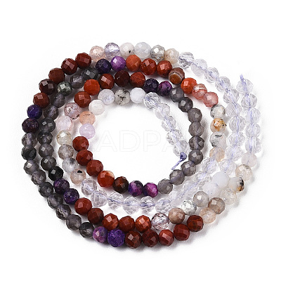 Natural Mixed Gemstone Beads Strands G-D080-A01-02-34-1