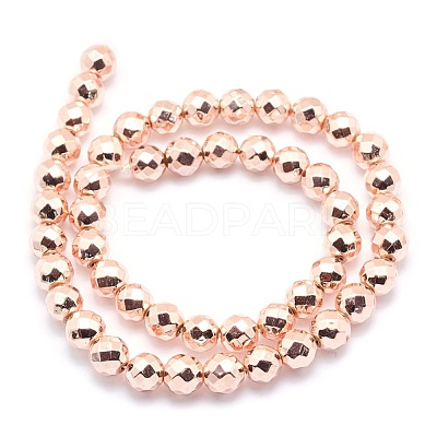 Electroplate Non-magnetic Synthetic Hematite Beads Strands G-L485-03D-LRG-1
