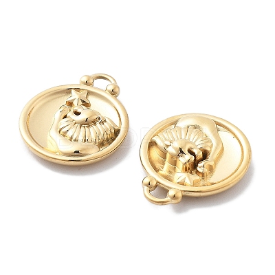 PVD Vacuum Plating 304 Stainless Steel Rhinestone Pendants STAS-R130-01G-011-1