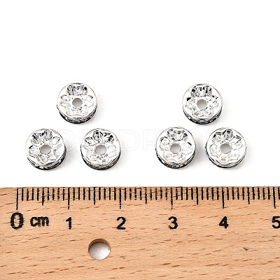 Brass Rhinestone Spacer Beads X-RB-A014-Z8mm-18S-1
