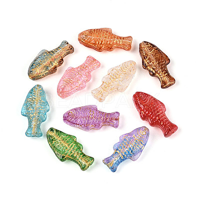 Baking Paint Transparent Glass Beads DGLA-N018-22-1
