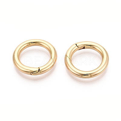 Brass Spring Gate Rings KK-T078-20G-04-1