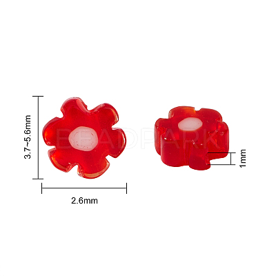 Handmade Millefiori Glass Beads LAMP-CJ0001-17-1