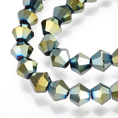 Electroplate Glass Bead Strands EGLA-R094-4mm-16-1