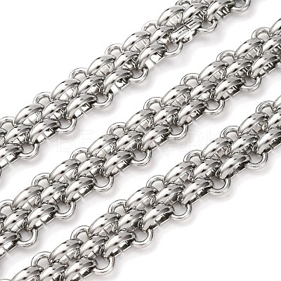 304 Stainless Steel Woven Link Chains CHS-S012-02P-1