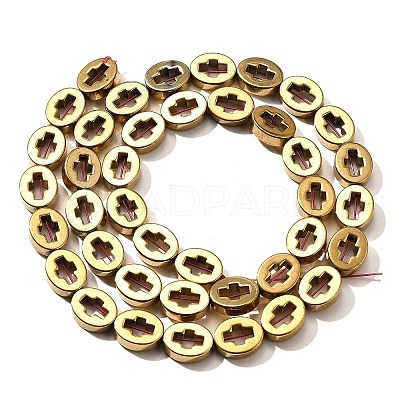 Electroplated Synthetic Non-magnetic Hematite Beads Strands G-L613-Z01-02E-1