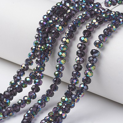 Electroplate Transparent Glass Beads Strands LS-EGLA-A034-T4mm-Q09-1