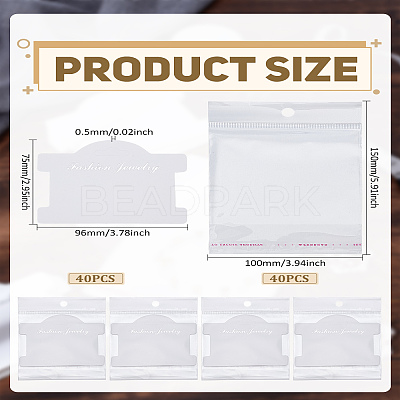 40Pcs Cardboard Display Cards CDIS-LP0001-14A-1