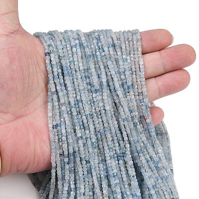 Natural Aquamarine Beads Strands G-L628-D10-2x2mm-01-1