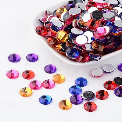 Imitation Taiwan Acrylic Rhinestone Flat Back Cabochons GACR-D002-10mm-M-1