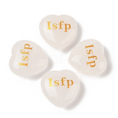 Natural Quartz Crystal Heart Engraving MBTI Figurines Statues for Home Office Desk Decorations G-K353-05D-1