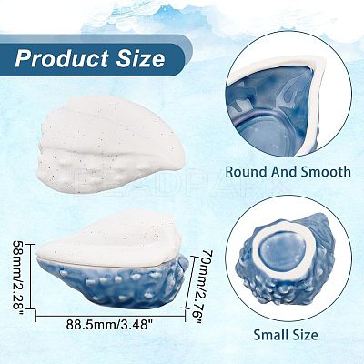 Ocean Style Porcelain Storage Box AJEW-WH0329-50-1