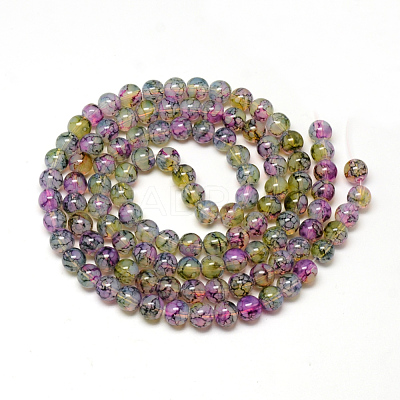 Baking Paint Glass Beads Strands X-DGLA-Q023-6mm-DB59-1