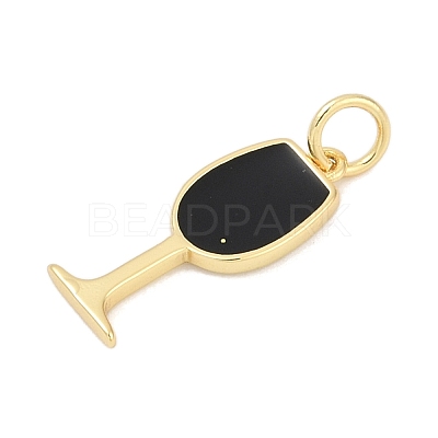 Brass Enamel Pendants KK-U062-02B-04-1