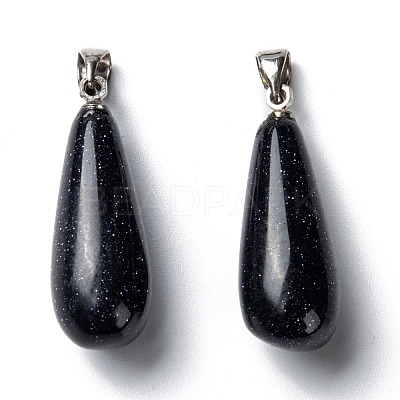 Synthetic Blue Goldstone Pendants G-F707-03-1