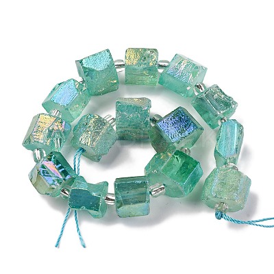 Electroplated Natural Quartz Beads Strands G-G767-02-18-1