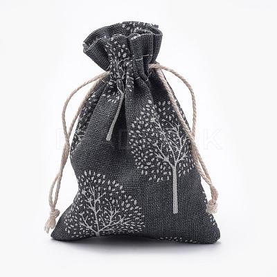 Polycotton(Polyester Cotton) Packing Pouches Drawstring Bags ABAG-T006-A21-1