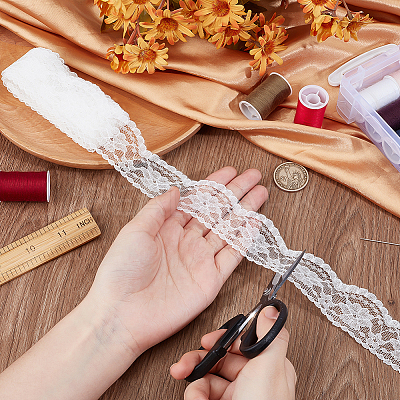 50Yards Polyester Lace Ribbons SRIB-PH0001-53A-1