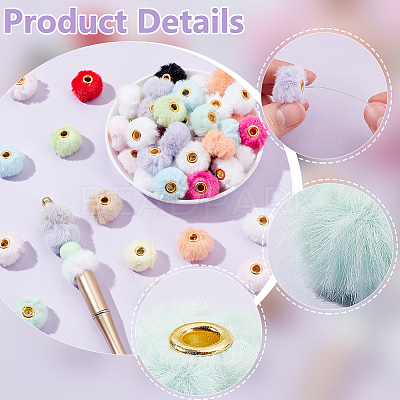 100Pcs Fabric European Beads DIY-WR0004-69-1