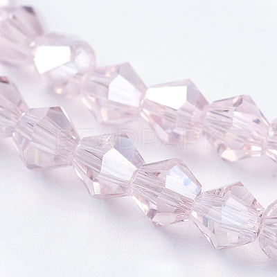 Transparent Electroplate Glass Beads Strands GLAA-F029-3mm-A26-1