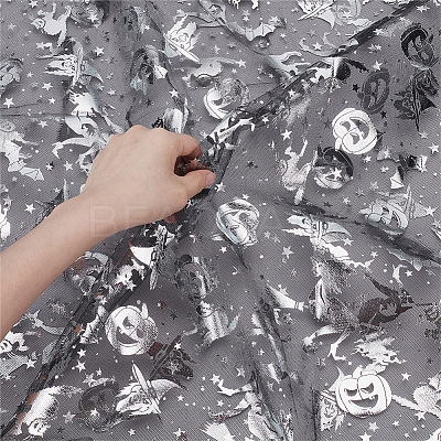 Halloween Polyester Mesh Fabric AJEW-WH0314-852E-1