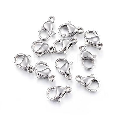 304 Stainless Steel Lobster Claw Clasps STAS-H353-C-02-1