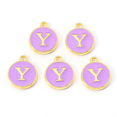Golden Plated Alloy Enamel Charms ENAM-S118-10Y-1
