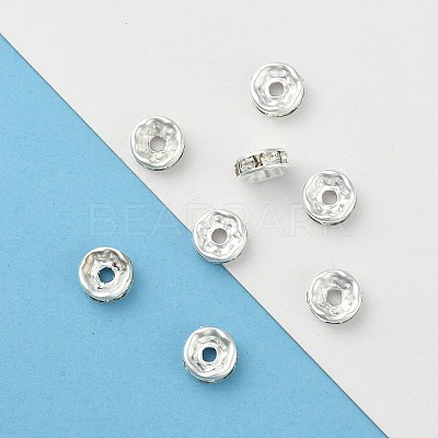Iron Grade A Crystal Rhinestone Spacer Beads RB-A010-8MM-S-1