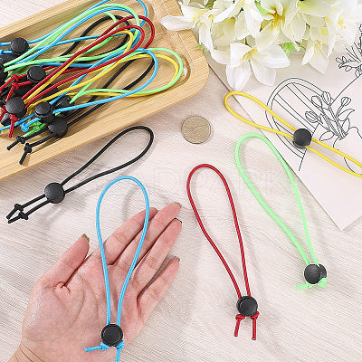 30Pcs 5 Colors Polyester Storage Bundling Elastic Rope AJEW-CN0006-36-1